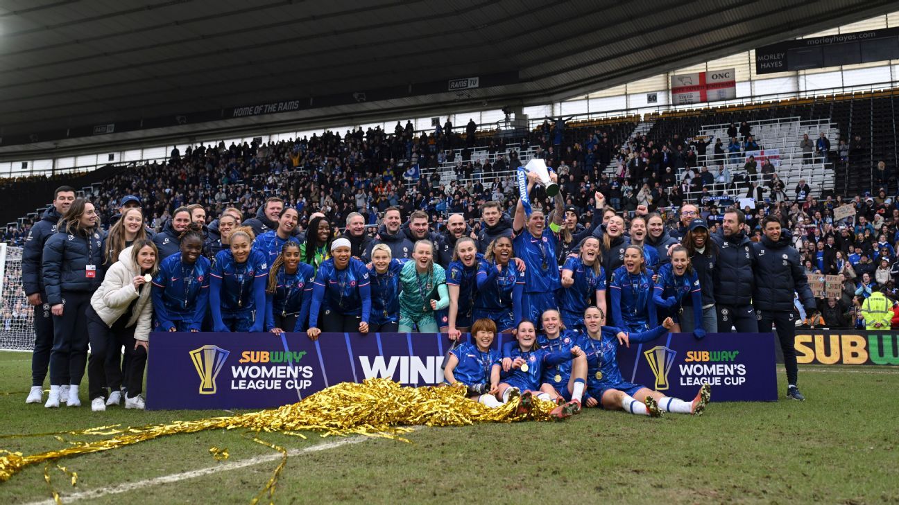 Chelsea win Women’s League Cup to keep quadruple dream alive