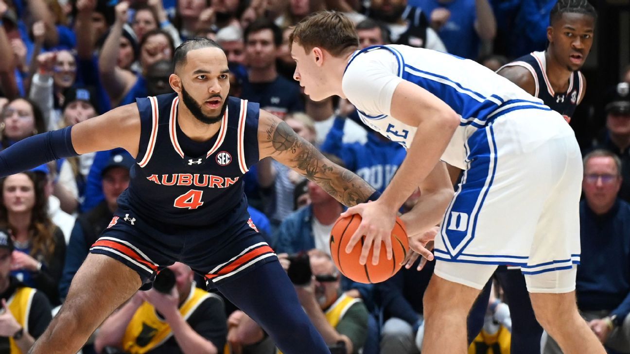 Auburn, Duke, Houston, Florida top men’s NCAA tournament field