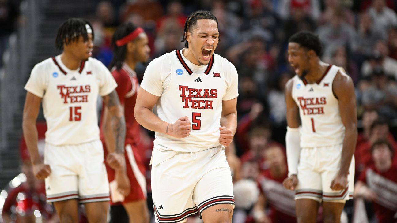 Texas Tech rallies from 16 down, tops Arkansas in Sweet 16