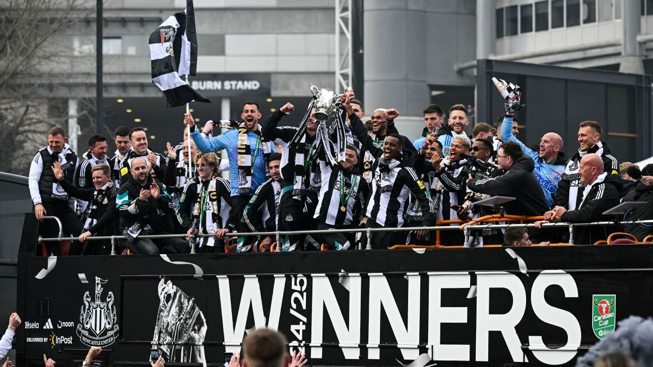 Newcastle celebrate end of 70-year trophy drought with city-wide party