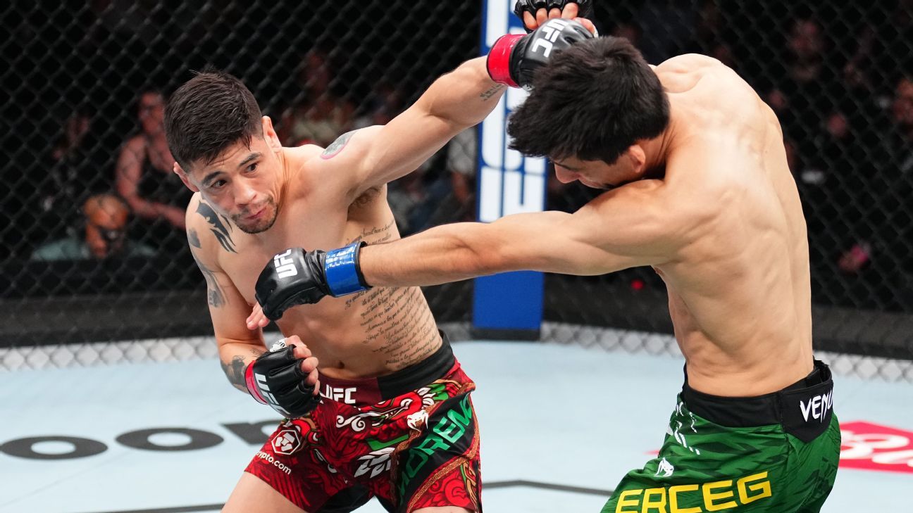 Brandon Moreno outpoints Steve Erceg, calls for UFC Noche match