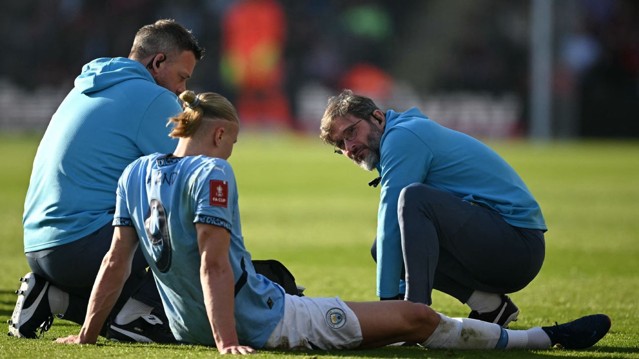 Manchester City’s Erling Haaland injured in FA Cup quarters