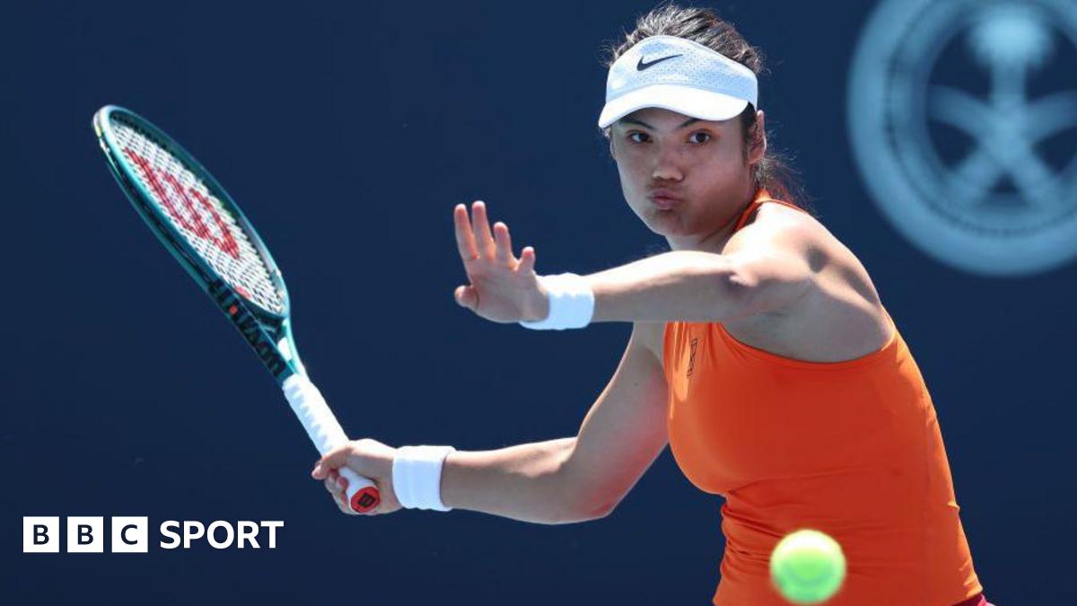 Miami Open: Emma Raducanu though to last 16 after McCartney Kessler retires