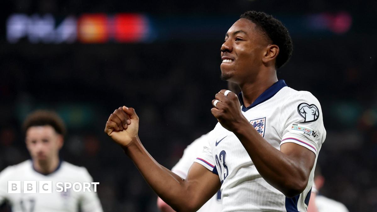 Myles Lewis-Skelly: Arsenal full-back stars on England debut with goal against Albania