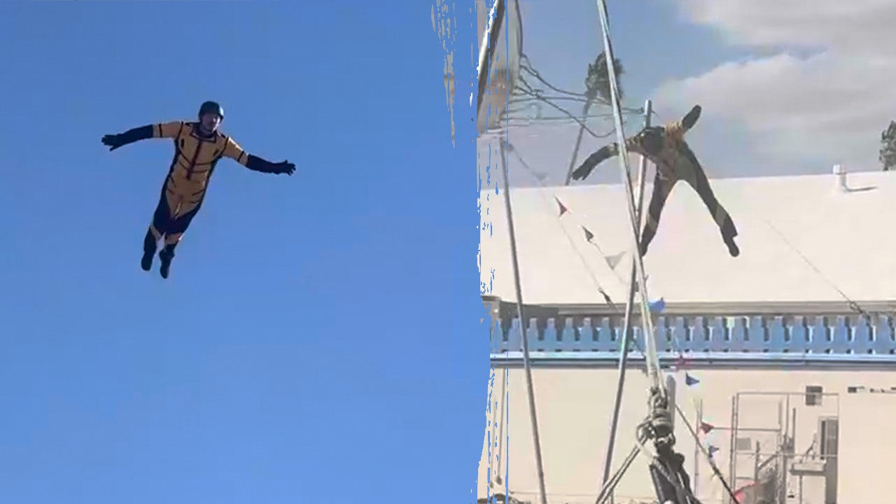 Video shows moment California stuntman’s human cannonball act goes wrong