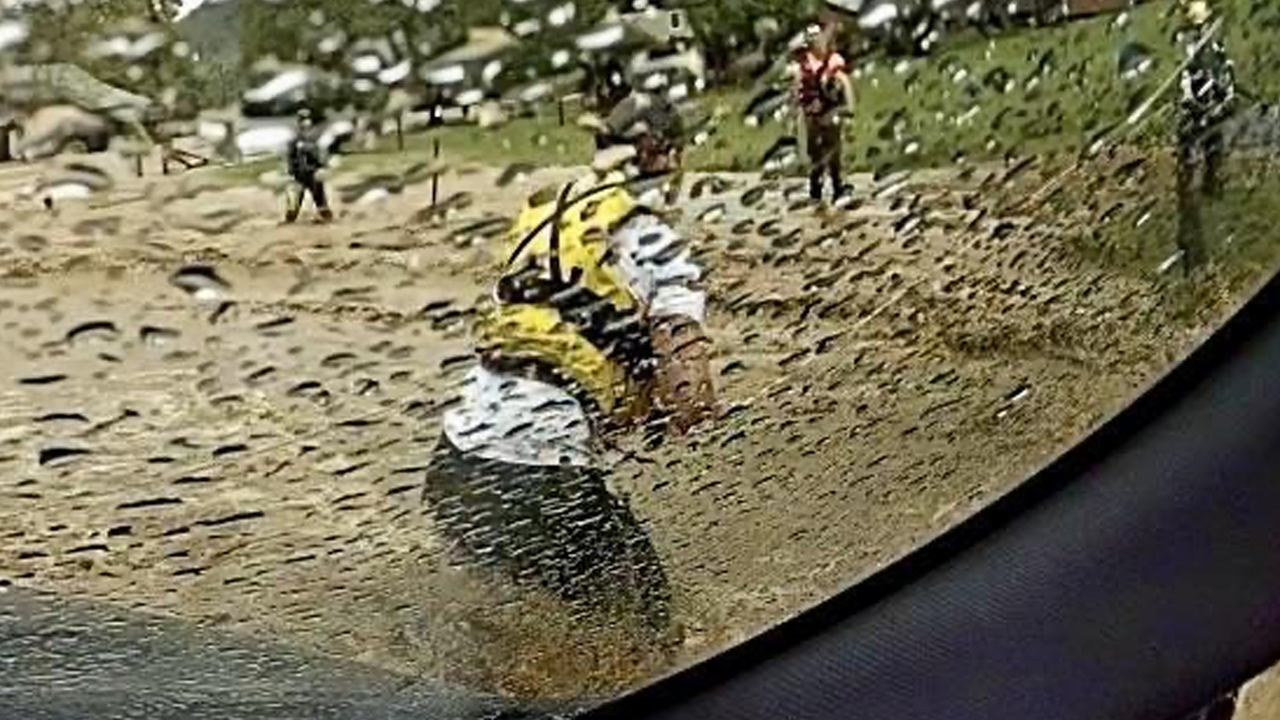 Hero cop saves stranded man in Hurricane Helene flooding after her rescue