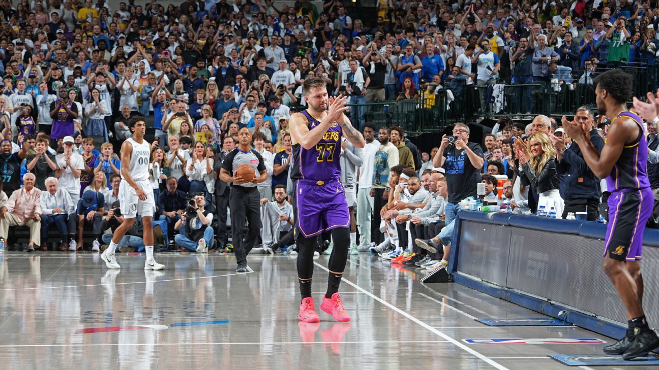 Lakers’ Luka Doncic wipes away tears, then whips Mavs in return