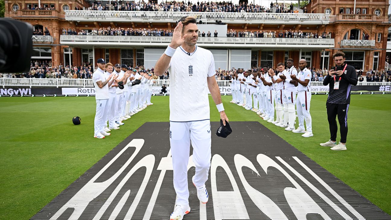 James Anderson set to be knighted in Rishi Sunak resignation honours list