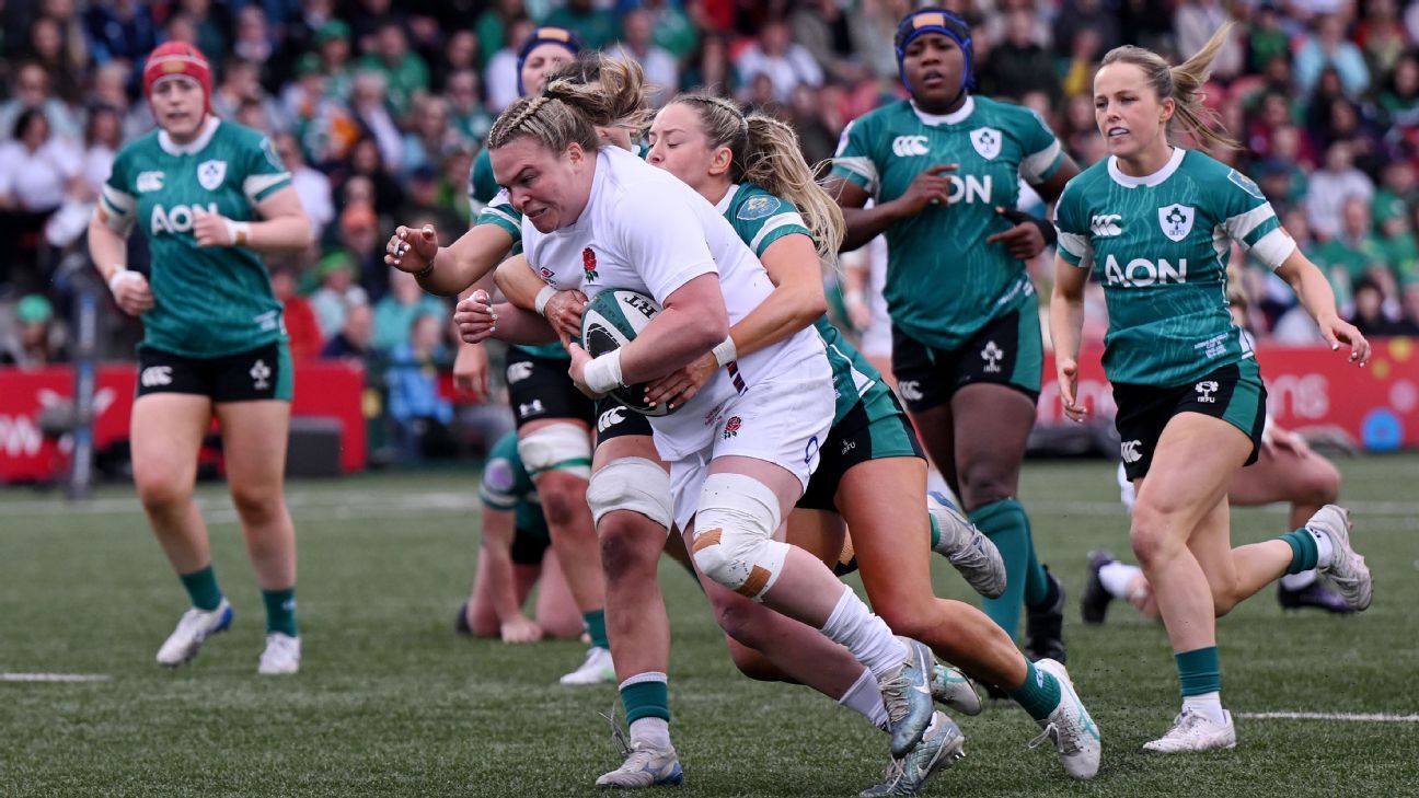 England 49 Ireland 5: Red Roses overpower hosts to keep win streak alive