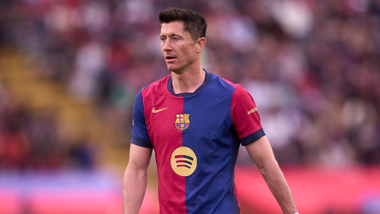 Barcelona’s Robert Lewandowski suffers hamstring injury, club confirms