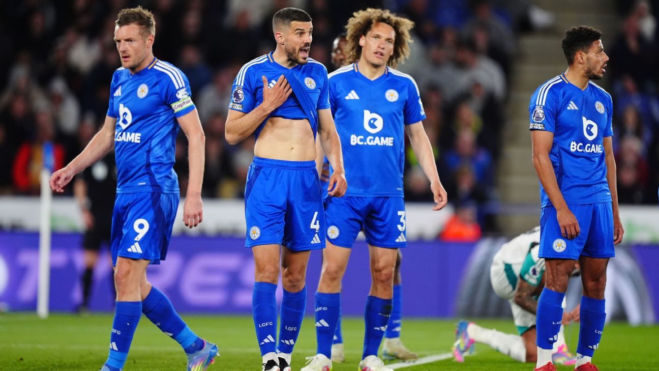 Leicester City’s Jamie Vardy after relegation: ‘Total embarrassment’