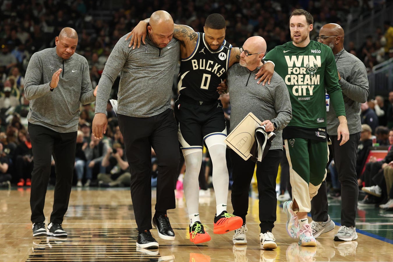Bucks Damian Lillard Tears Achilles Tendon, Will Miss Rest Of Playoffs