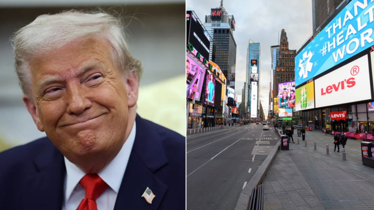 Times Square billboard pops up rallying around ‘historic’ Trump accomplishment during first 100 days