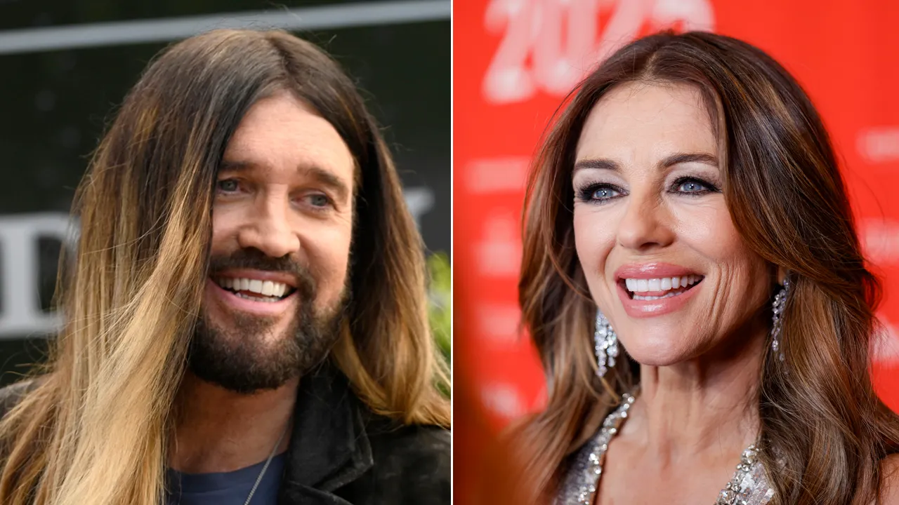 Billy Ray Cyrus kisses Elizabeth Hurley in Easter Sunday snap