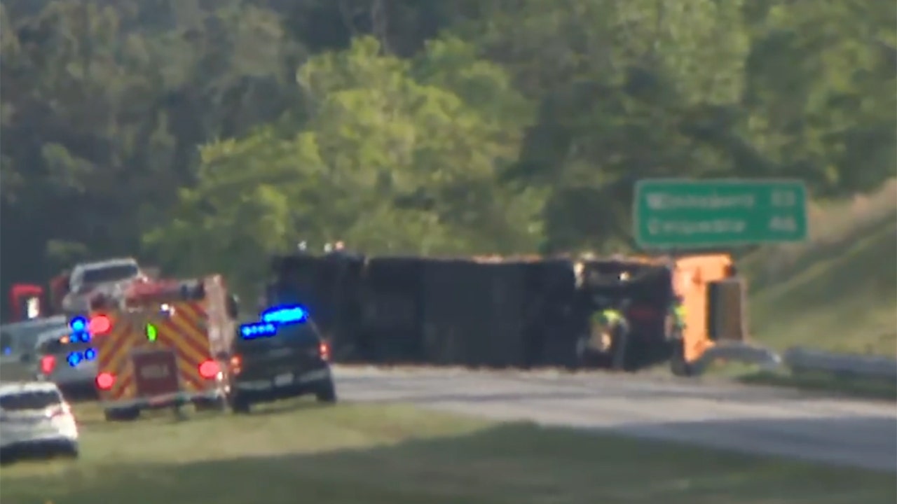 South Carolina school bus flips on highway while returning from field trip