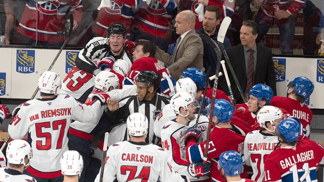 Stanley Cup Playoffs: Capitals-Canadiens brawl on ice in wild scene