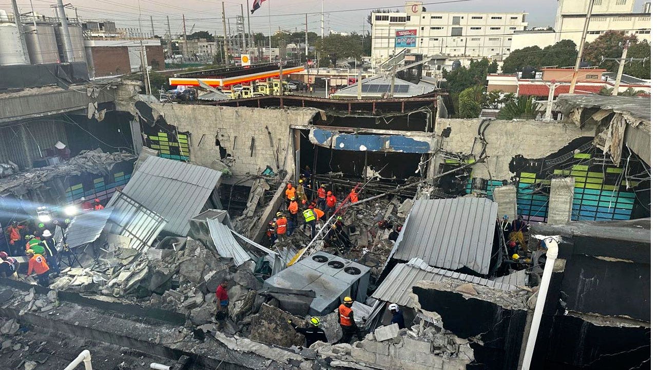 Roof collapse at Jet Set nightclub in Santo Domingo kills 18, injures 120