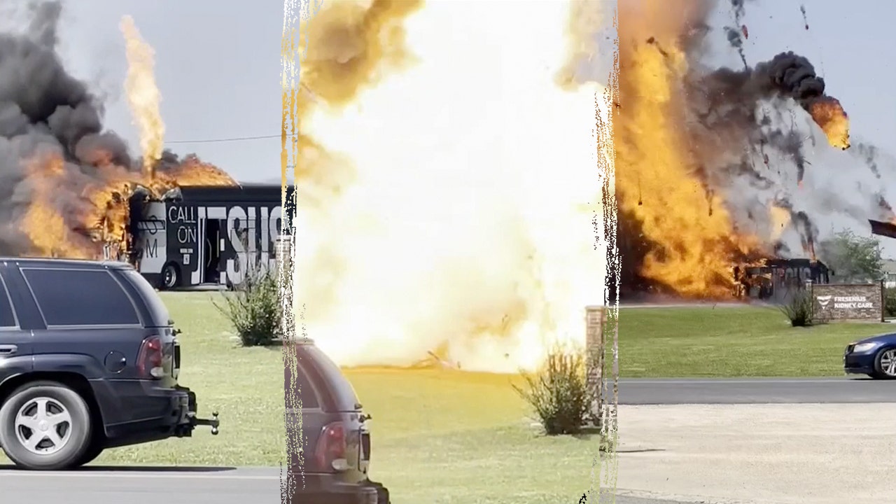 Video captures massive fireball following Louisiana bus explosion