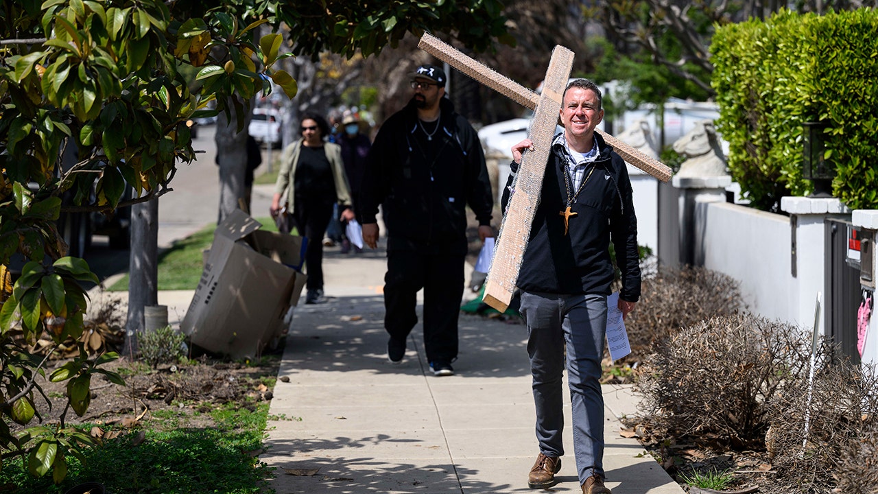 Church congregants return to site of destroyed church for first time ahead of Easter
