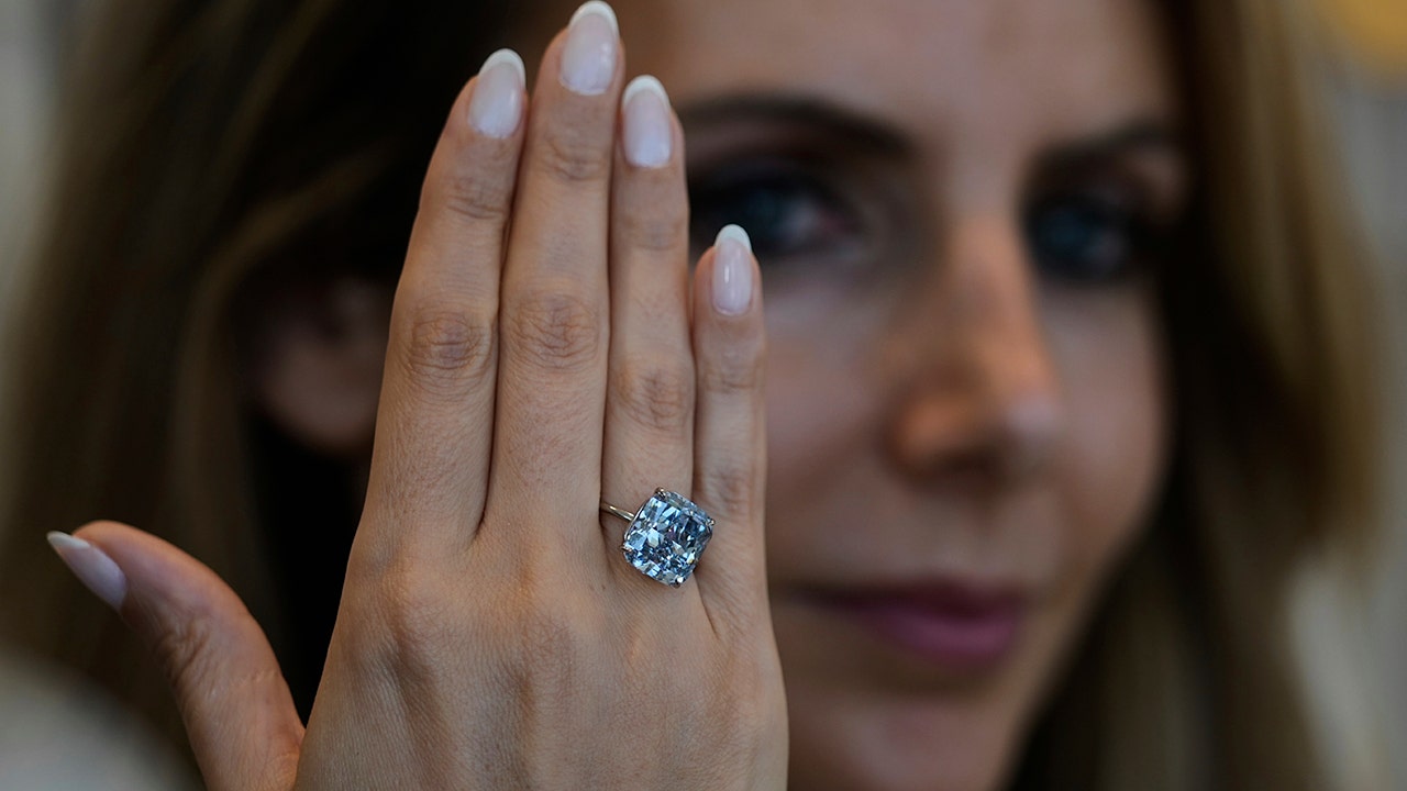 Rare 10-carat blue diamond among $100 million in jewels weighing total of 700 carats