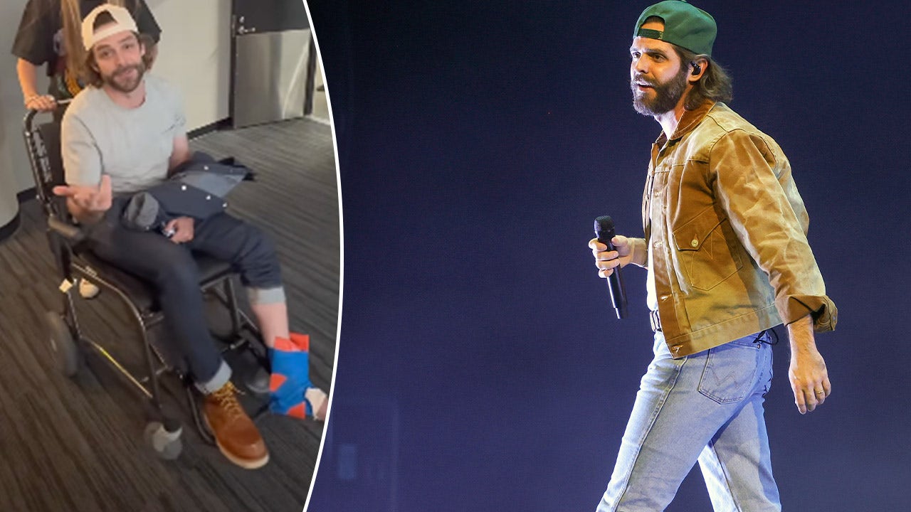Country star Thomas Rhett injured in fall, leaves concert in wheelchair