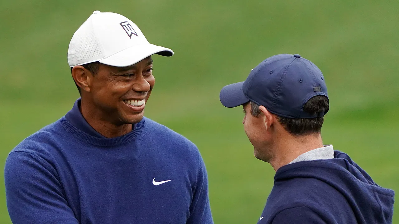 Tiger Woods congratulates Rory McIlroy for Masters win