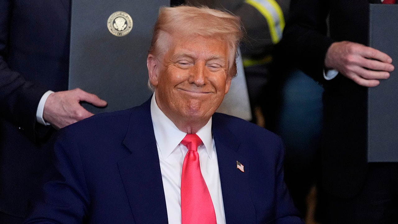 President Donald Trump jokes about protester who disrupted 100 days speech: ‘Thought it was a guy’