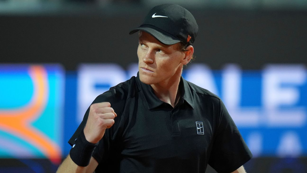 Jannik Sinner wins in return from doping ban at Italian Open