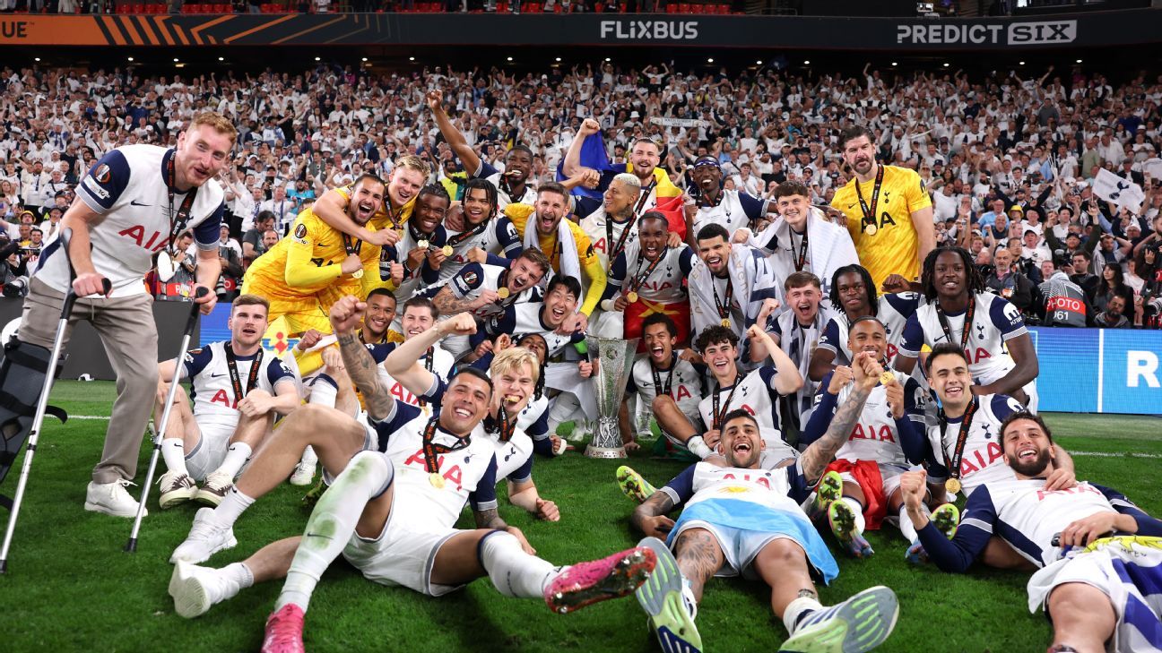 Europa League final: How Tottenham celebrated the end of their trophy drought