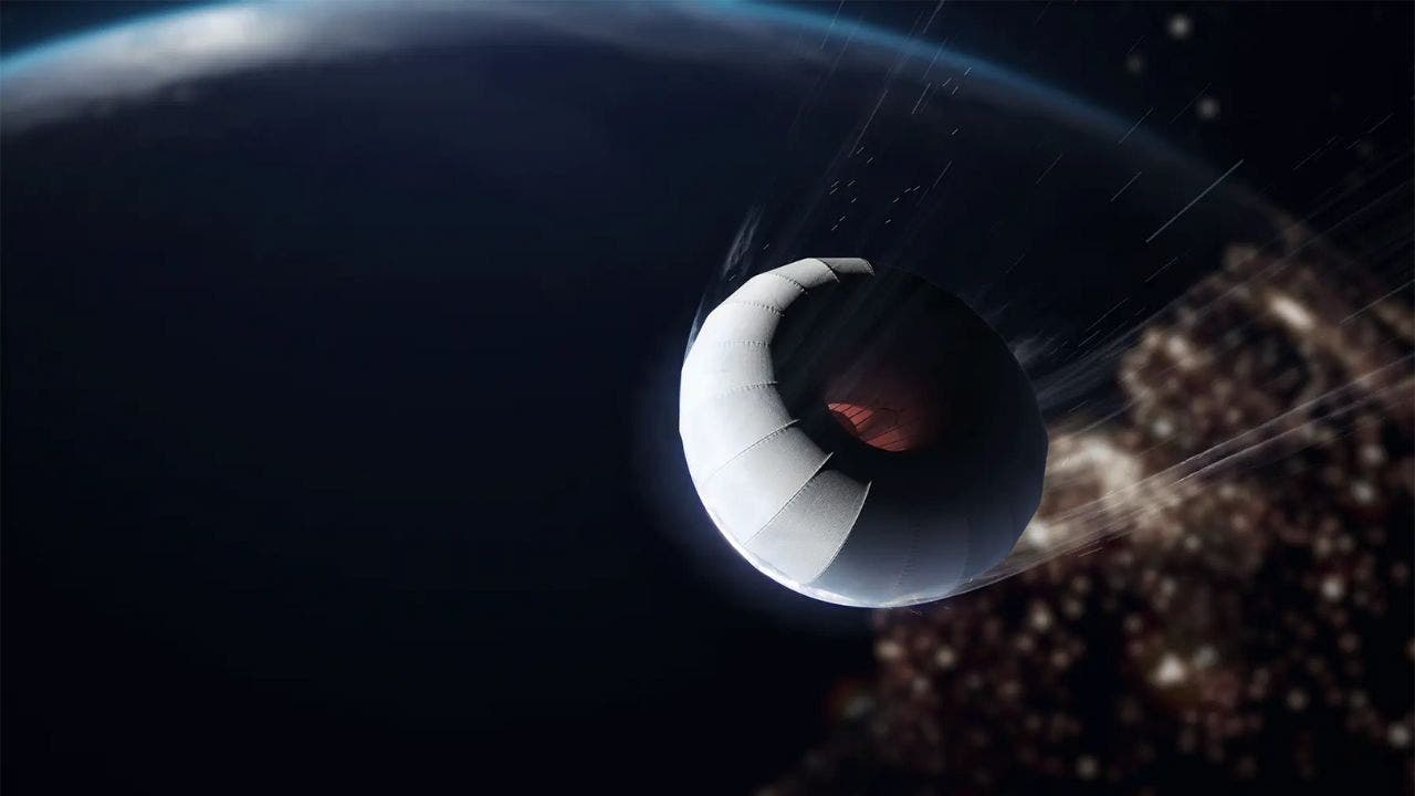 Space capsule with innovative inflatable heat shield marks European milestone