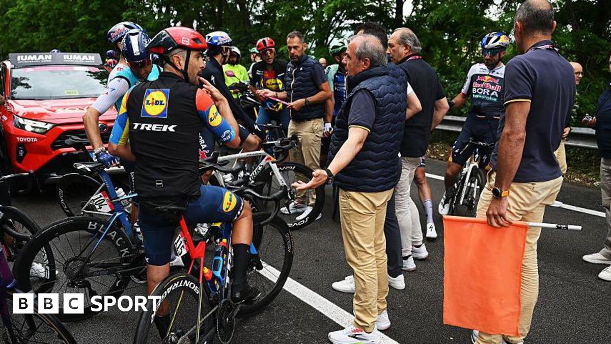 Giro d’Italia: Mass crash on stage six as Mads Pedersen retains the pink leader’s jersey in Naples