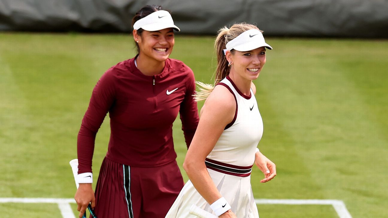 Queen’s Club 2025: Emma Raducanu, Katie Boulter win opening doubles clash
