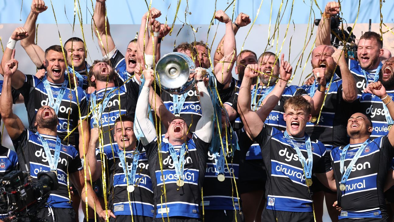Premiership final: Bath hold off late Leicester surge to end title drought