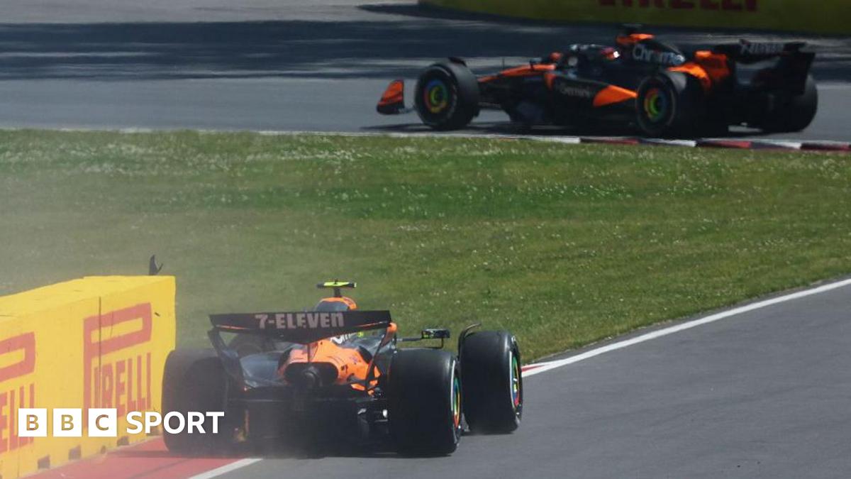 Canadian Grand Prix result: Lando Norris and Oscar Piastri collide as George Russell wins