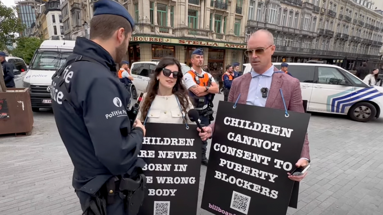 Activists arrested in Brussels for opposing child transgender treatment speak