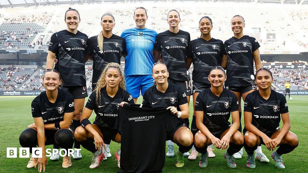Angel City FC wear ‘Immigrant City Football Club’ T-shirts amid ICE raids