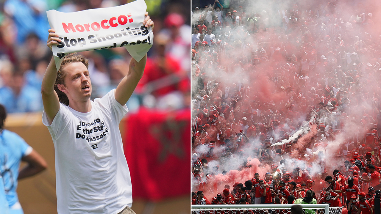 FIFA Club World Cup match in Philadelphia disrupted by protestors, smoke flares