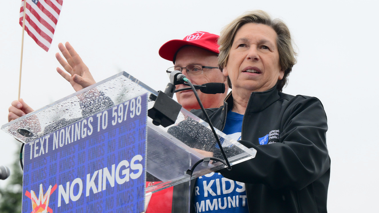 Conservatives slam Weingarten’s ‘No Kings Day’ speech as she departs DNC