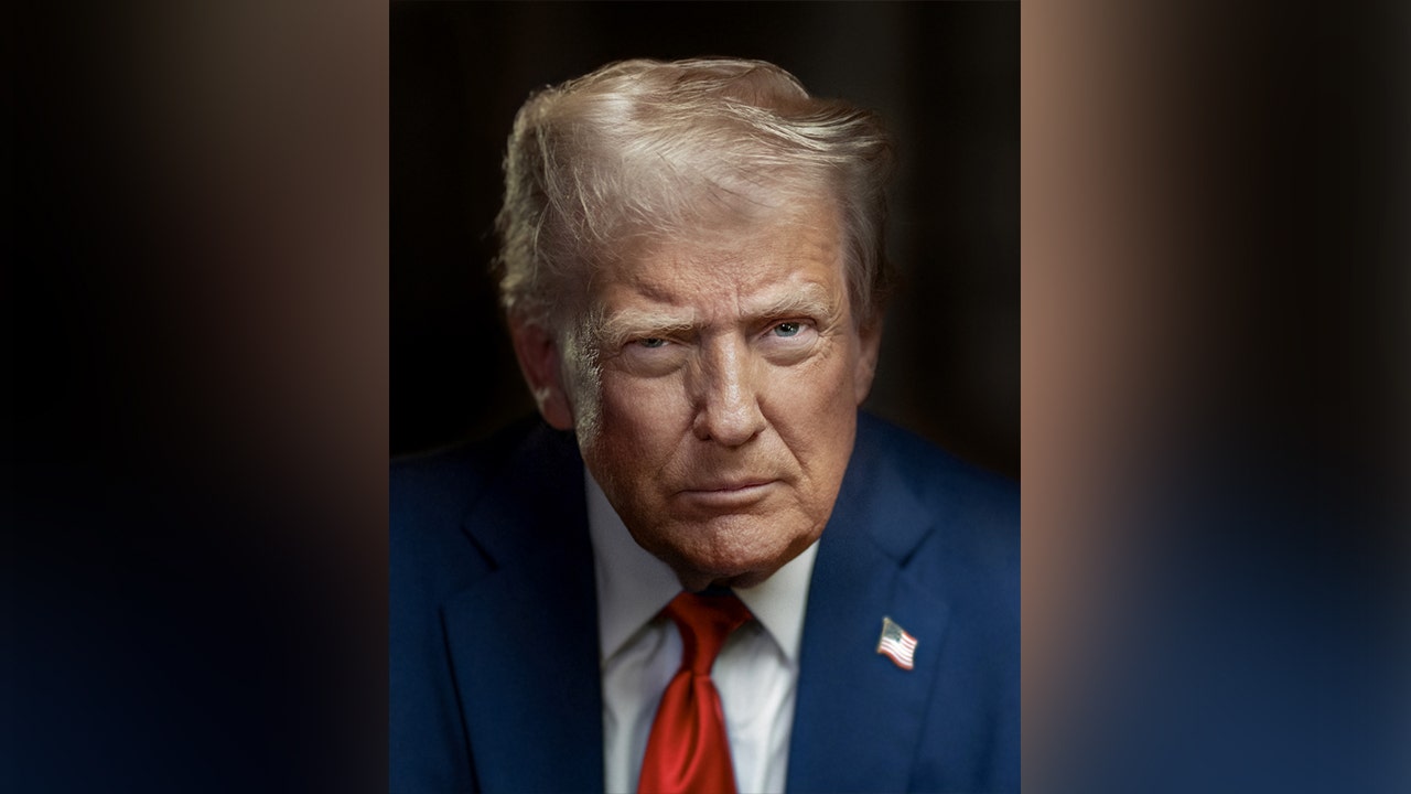 Trump unveils new presidential portrait six months into second term