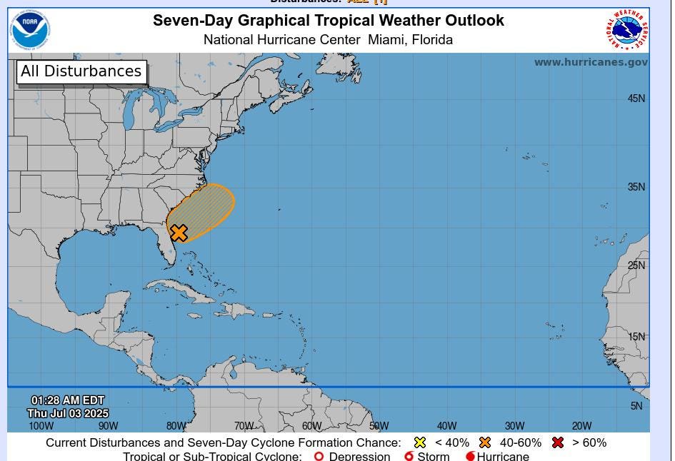 Will A 4th Of July Tropical System Soak Florida And The Coastal South?
