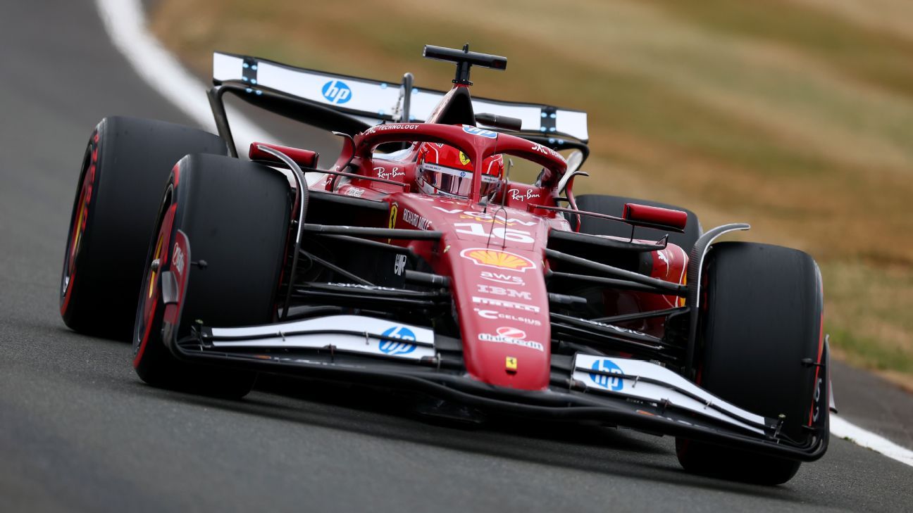 British GP: Charles Leclerc tops final practice as red flag halts session