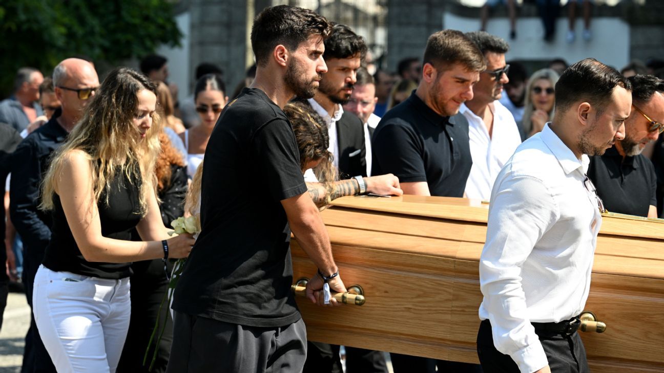 Diogo Jota funeral Rúben Neves serves as pallbearer hours after Club World Cup match