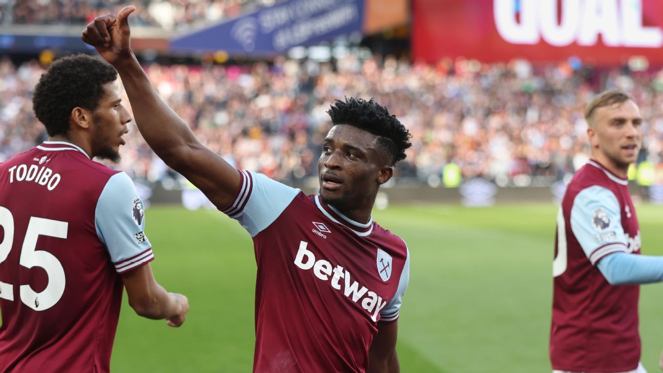 Tottenham agree £55m transfer fee for West Ham’s Mohammed Kudus – source