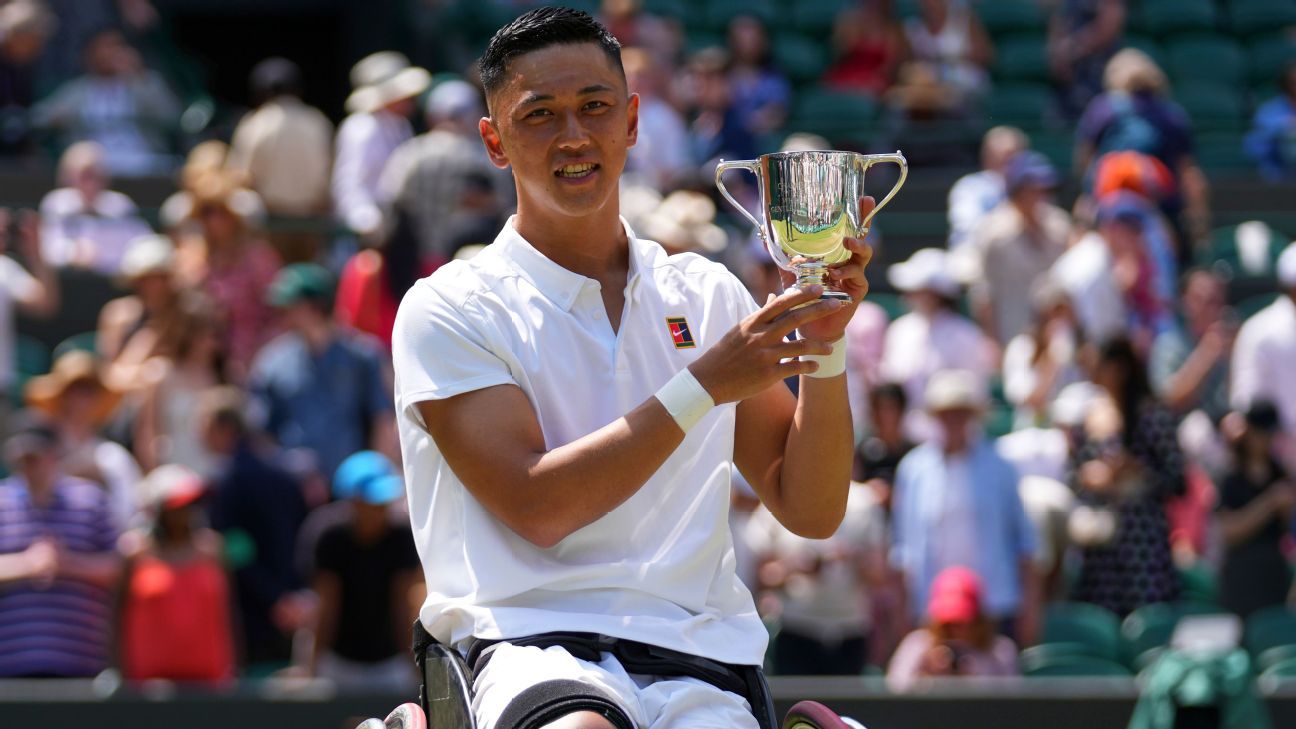Tokito Oda wins 2nd Wimbledon men’s wheelchair singles title