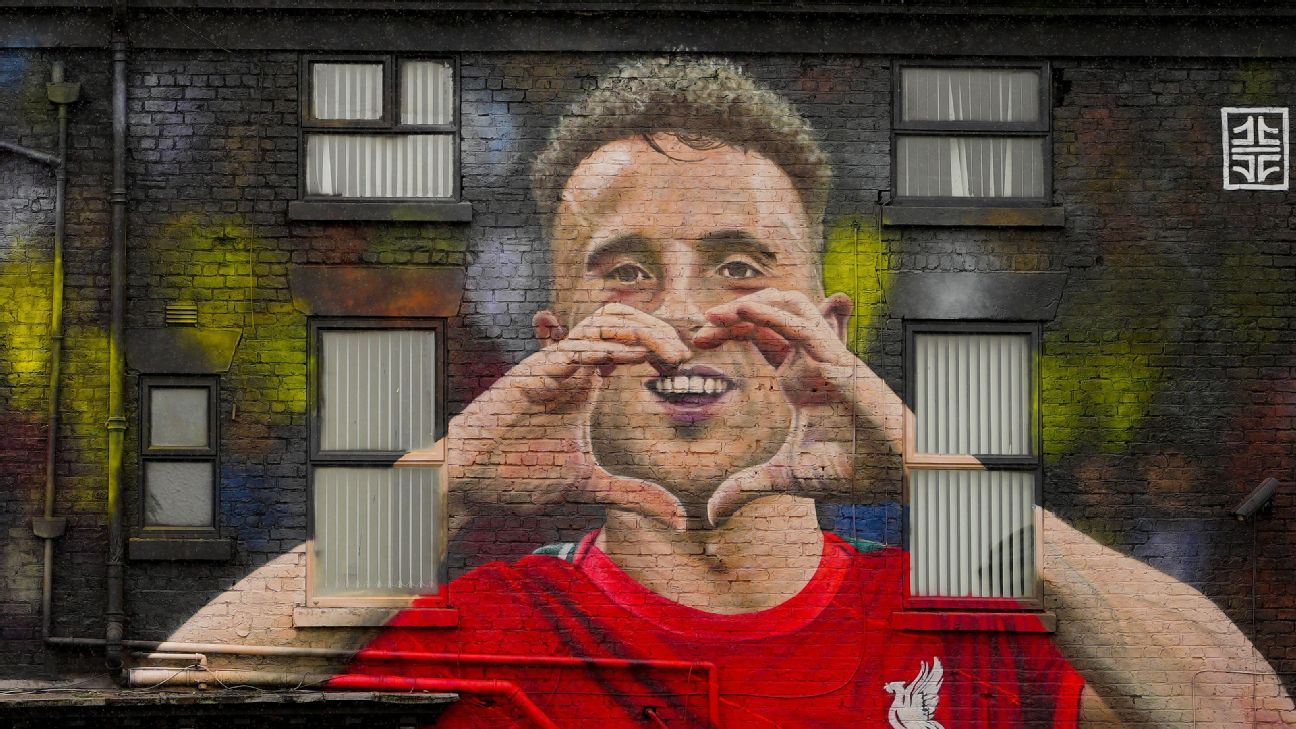 Diogo Jota ‘immortalised’ after mural completed in Liverpool