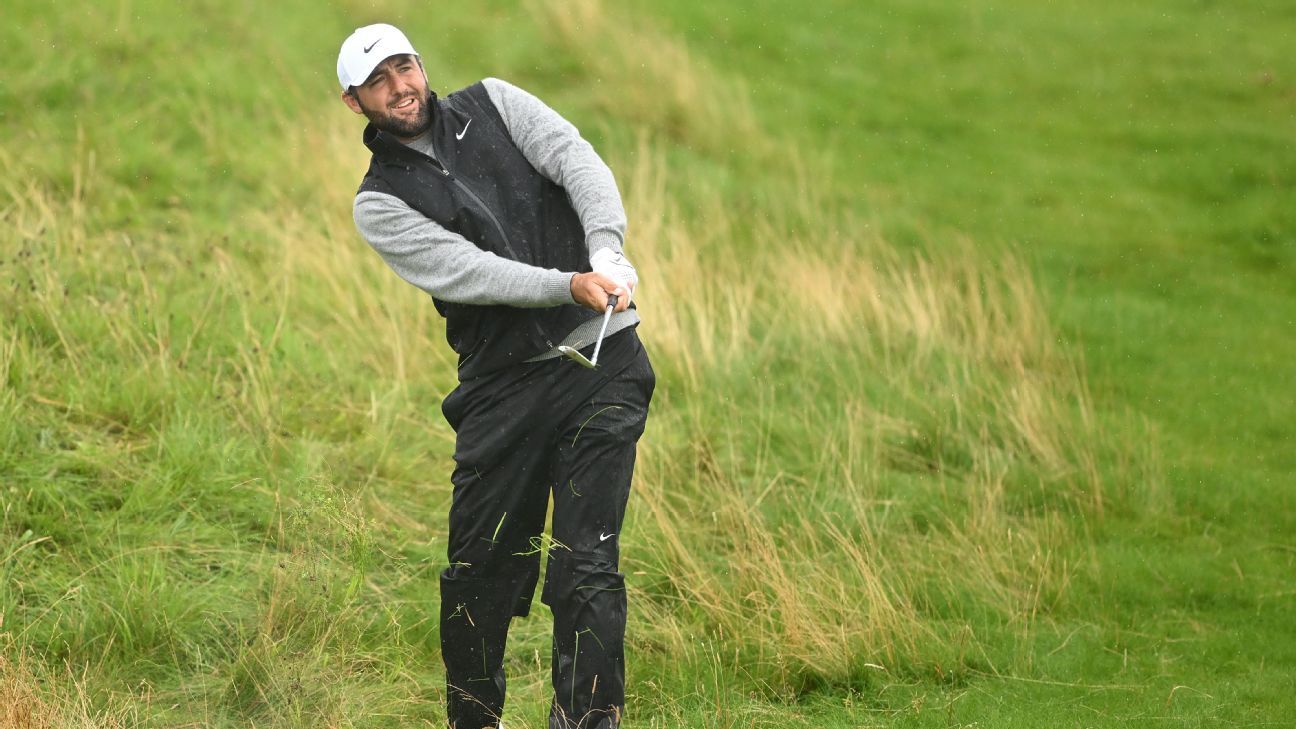 Scottie Scheffler struggles off tee at The Open, but cards 68
