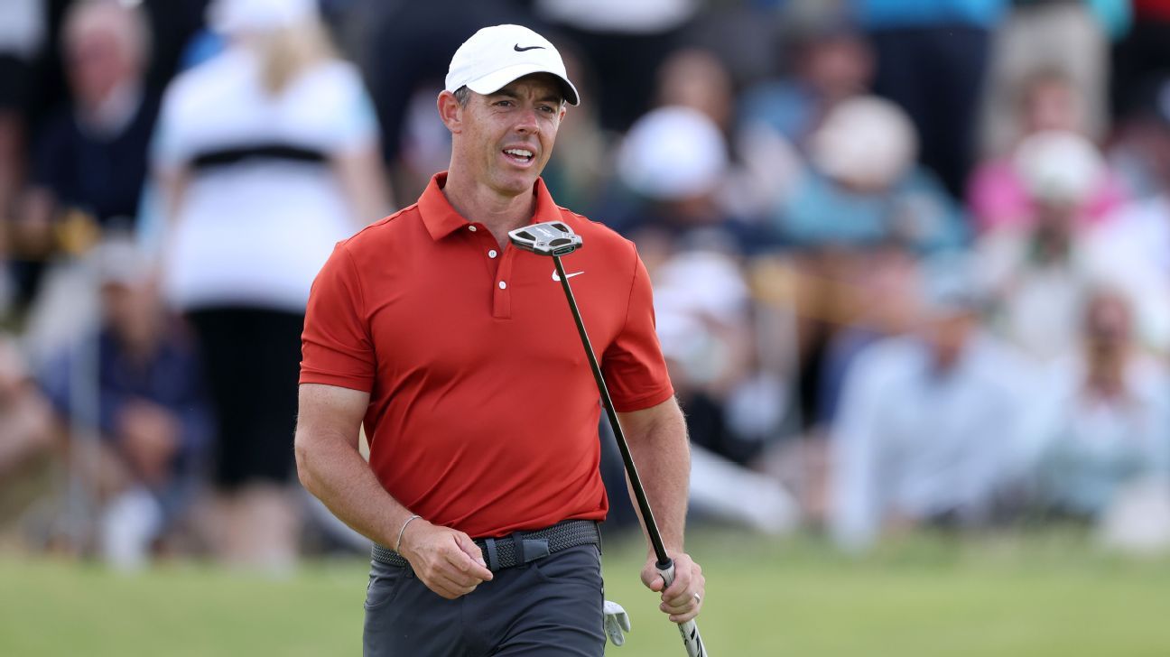 Rory McIlroy makes late charge with wild round at The Open