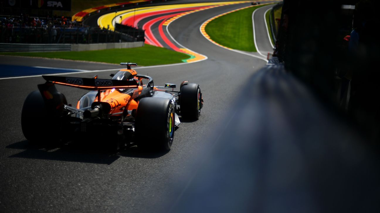Belgian GP: McLaren’s Oscar Piastri tops practice ahead of Verstappen