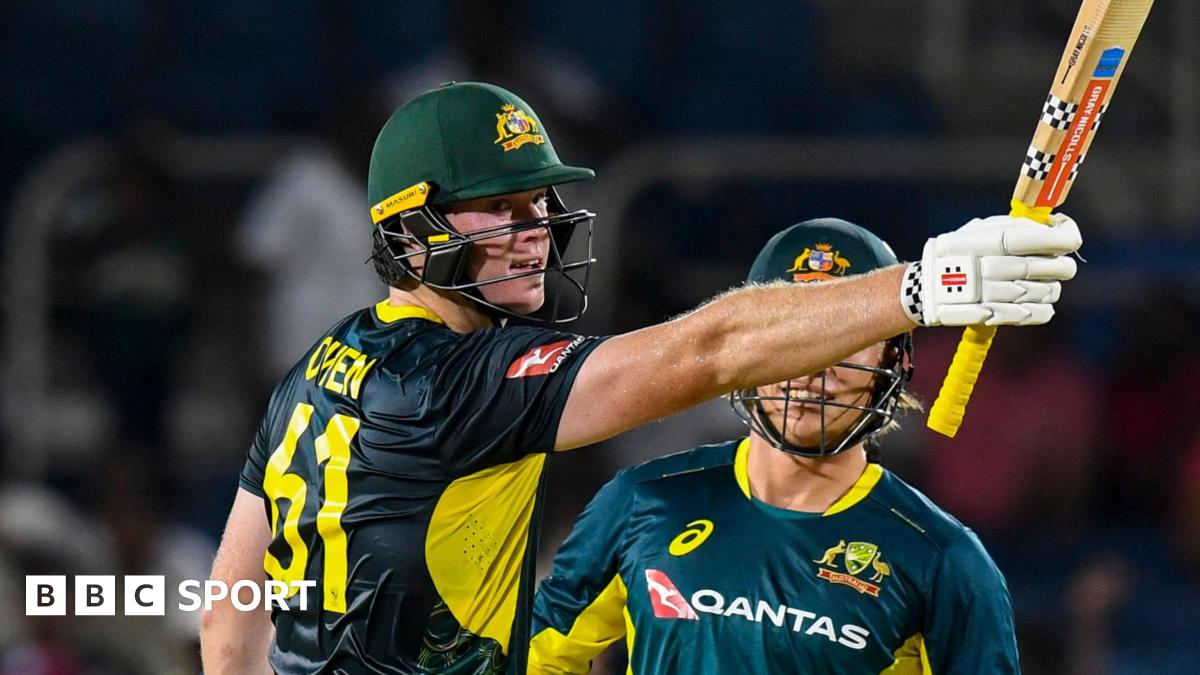 West Indies v Australia: Mitchell Owen shines on debut as tourists win first T20 in Jamaica
