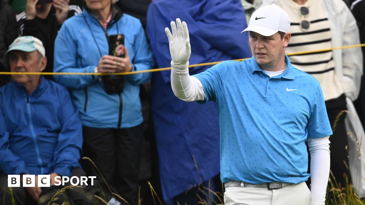 The Open 2025: Bob MacIntyre endures long day and short temper to do level best